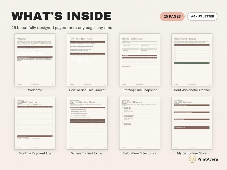Debt Payoff Tracker | Debt-Free Journey Planner (PDF, Excel) image 2