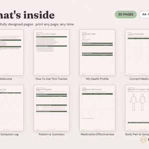 Symptom Tracker Printable | Chronic Illness Health Log (Digital Download) image 2