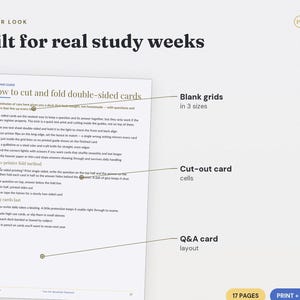 Study Flashcards Template | Spaced Repetition, Leitner System, PDF Download image 3