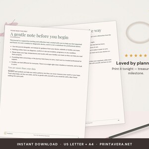 TTC Fertility Journal Printable | Cycle, BBT, Ovulation Tracker (PDF Download) image 5