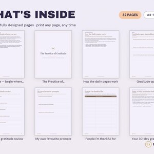 Journal de gratitude à imprimer | Réflexions quotidiennes, hebdomadaires et mensuelles (Téléchargement PDF) image 2