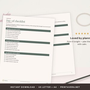 Baby Shower Planner Printable | Guest List, Budget, Decor Tracker (PDF Download) image 5