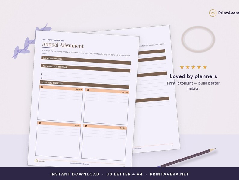 15-Minute Weekly Planner | Habit Tracker Printable (PDF Download) image 5