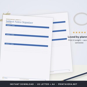 Student Assignment Tracker | College Planner, Study Schedule (Excel, PDF Download) image 5