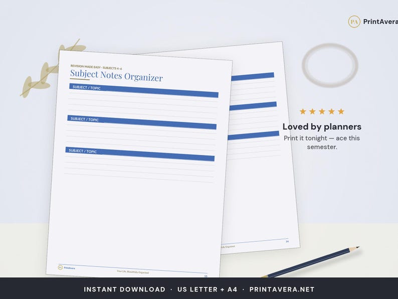 Student Assignment Tracker | College Planner, Study Schedule (Excel, PDF Download) image 5