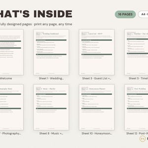 Wedding Planner Spreadsheet | Budget, Guest List, Vendors (Digital Download) image 2