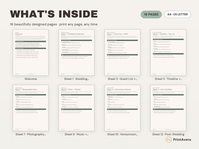 Wedding Planner Spreadsheet | Budget, Guest List, Vendors (Digital Download) image 2