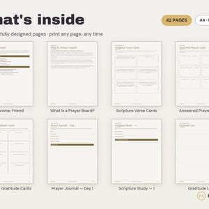 Prayer Board Printable Kit | Scripture, Request, Vision Cards (PDF Download) image 2