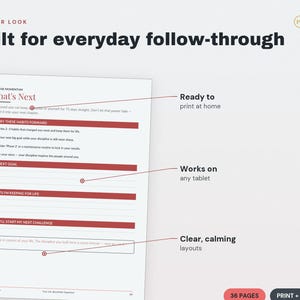 75 Hard Tracker Printable | Fitness Planner, Workout, Meal Logs (PDF Download) image 3