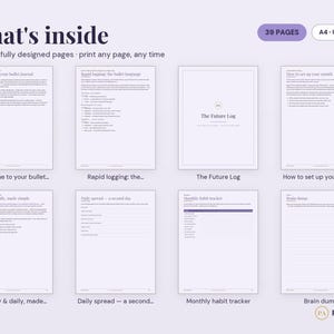 Bullet Journal Starter Kit | Habit Tracker Printable, Monthly Habit Tracker, Habit Tracker PDF | A4 US Letter, Instant Download PDF image 2