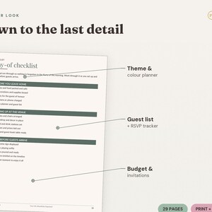 Baby Shower Planner Printable | Guest List, Budget, Decor Tracker (PDF Download) image 3