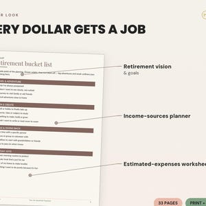 Retirement Planner Printable | Budget, Expense, Finance Tracker (PDF Download) image 3
