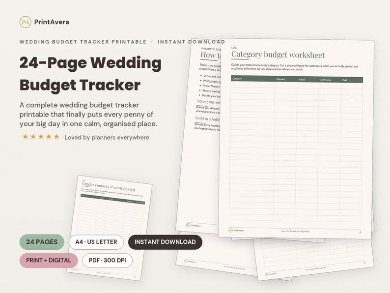 Rastreador de presupuesto de boda, Planificador de bodas, Presupuesto de boda, Hoja de cálculo de boda, Lista de verificación de boda, Planificación de bodas, Rastreador de presupuesto imagen 1