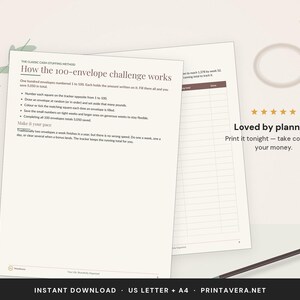 Kit imprimible para el reto del ahorro / 18 páginas, registro de ahorros (descarga en PDF) imagen 5