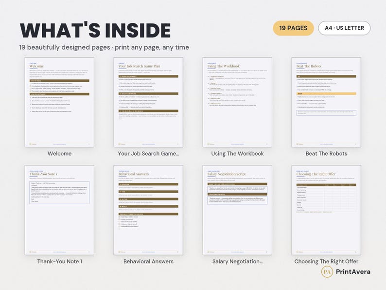 Job Application Tracker Spreadsheet | Interview, Career Planner (Digital Download) image 2