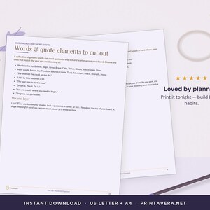 Vision Board Printable Kit | Law of Attraction, Affirmation Cards (PDF Download) image 5