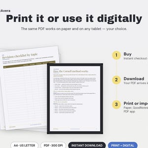 Cornell Notes Template | Lined, Dotted, Blank Layouts (PDF Download) image 4