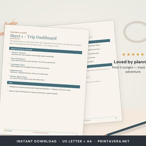 Travel Planner Google Sheets | Itinerary, Budget, Packing List (Digital Download) image 5