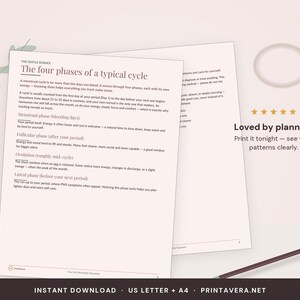 Period Tracker Printable | Cycle, Symptom, Health Log (Instant Download PDF) image 5