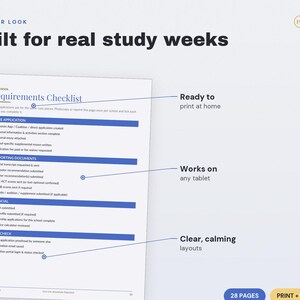 College Application Tracker | Spreadsheet, Planner (Excel, PDF Download) image 3