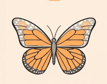 Butterfly Punch Needle Pattern PDF, Monarch Mug Rug Template, Spring Coaster Pattern, Beginner Download
