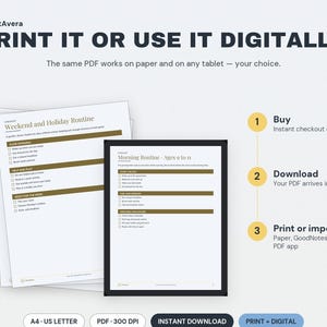 Horario imprimible para niños / Horario visual, lista de tareas matutinas (descarga en PDF) imagen 4