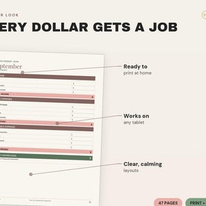 Budget Planner Printable | Expense Tracker, Savings Tracker (Digital Download) image 3