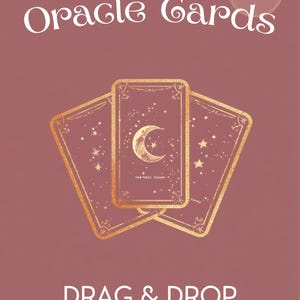 Celestial Oracle Card Canva Template, Create Your Own Tarot Deck, Editable Printable Affirmation Cards, Commercial Use DIY Card Maker