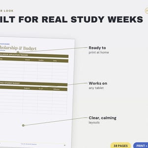 Online Student Planner Printable | Study, College, Academic Assignment Tracker (PDF Download) image 3