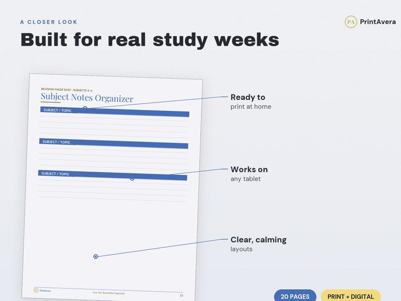 Student Assignment Tracker | College Planner, Study Schedule (Excel, PDF Download) image 3