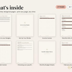 37-Page Budget Binder Printable | Finance Planner, Expense Tracker (PDF Download) image 2