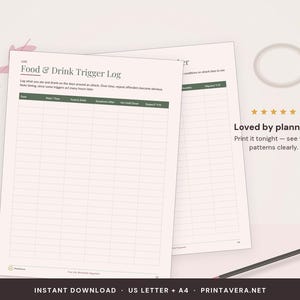 Migraine Tracker Printable | Symptom Log, Health Journal (A4, US Letter PDF) image 5