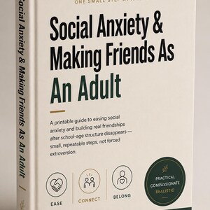 Social Anxiety Workbook | Adult Friendship Guide | Printable Self Help Journal (Digital Download)