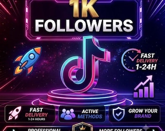 Pacchetto da 1.000 follower su TikTok | Garanzia di 30 giorni | Consegna rapida in 12-48 ore | Aumenta la tua visibilità, la tua reputazione e la tua crescita su TikTok