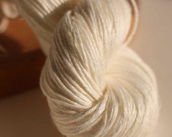 Hilo 100% lino puro para teñido vegetal, fibra de punto sin teñir, hilo ligero para prendas de verano.
