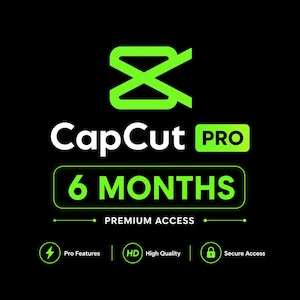 Acceso a CapCut Pro por 6 meses / Entrega digital instantánea / Sin marca de agua / Exportación 4K