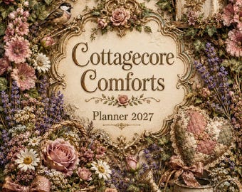 2027 Printable Planner, Cottagecore Planner PDF, Dated Yearly Organizer