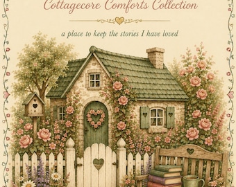 Printable Reading Journal, Cottagecore Book Tracker PDF, Cozy Planner