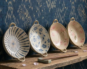 4PCS Ceramic Serving Bowls Japanese Kitchen Set