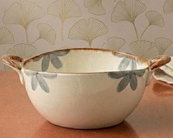 1500ml Ceramic Noodle Bowl with Handle Microwave Safe