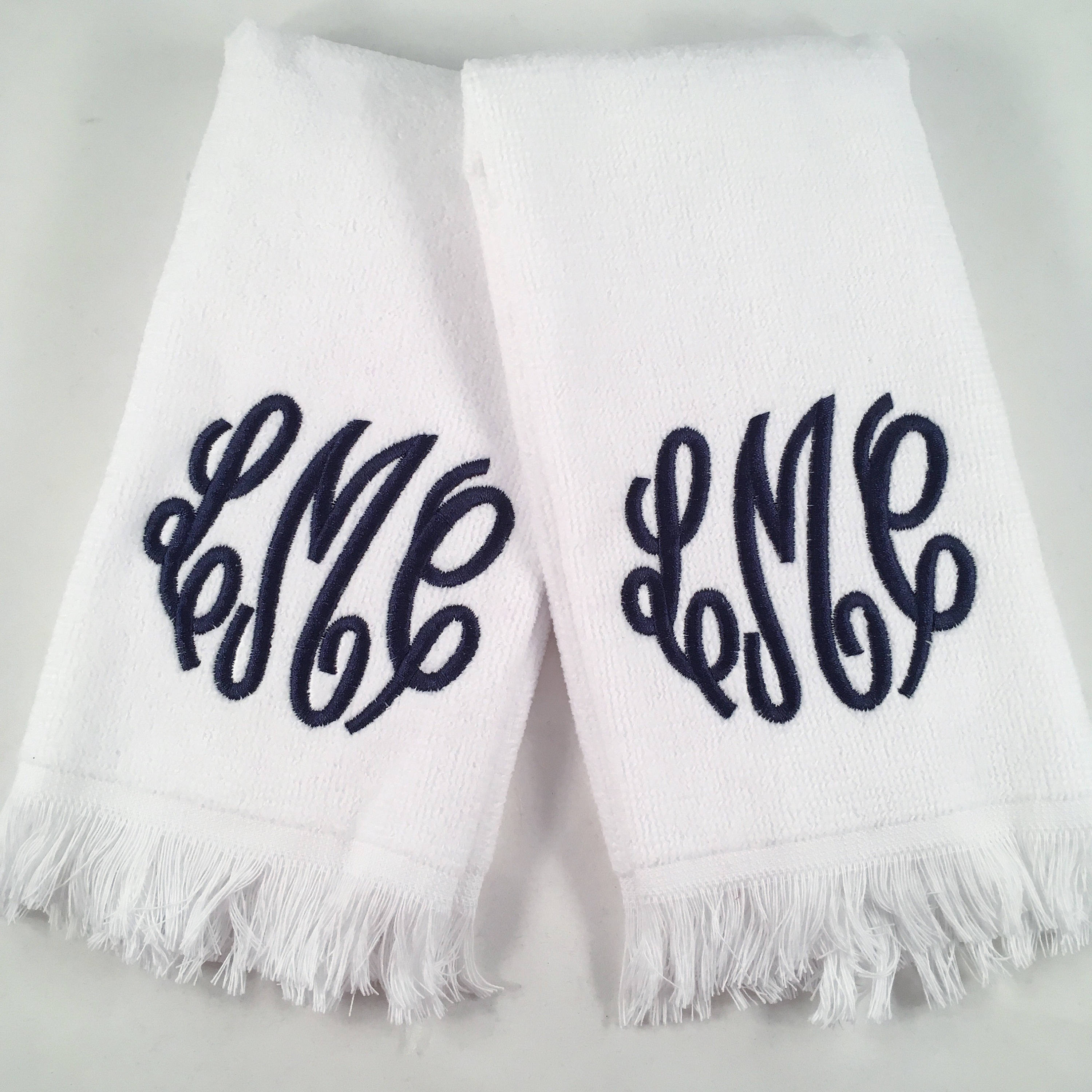Monogram Fingertip Towels Set of 2 SALE Etsy