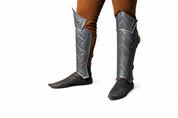Medieval Fantasy Leg Armor Steel Greaves | Hand-Forged Steel Protection For Knight Warriors