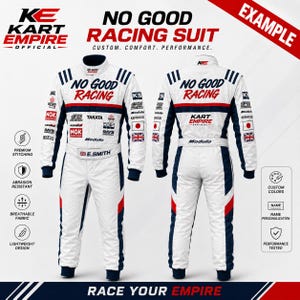 Personalized Racing Suit for Kids and Adults, Custom Name Number Logo Outfit image 19