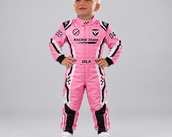 Personalized Baby Racing Suit, Kids Racing Jumpsuit, Race Car Outfit, Custom Racing Suit