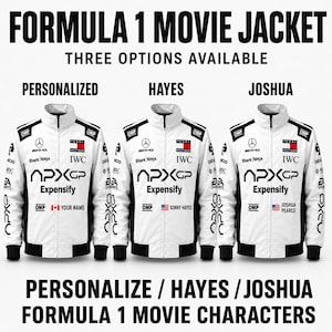 Chaqueta de película de Fórmula 1, chaqueta de fan de Sonny Hayes o Joshua Pearce, chaqueta de carreras personalizada