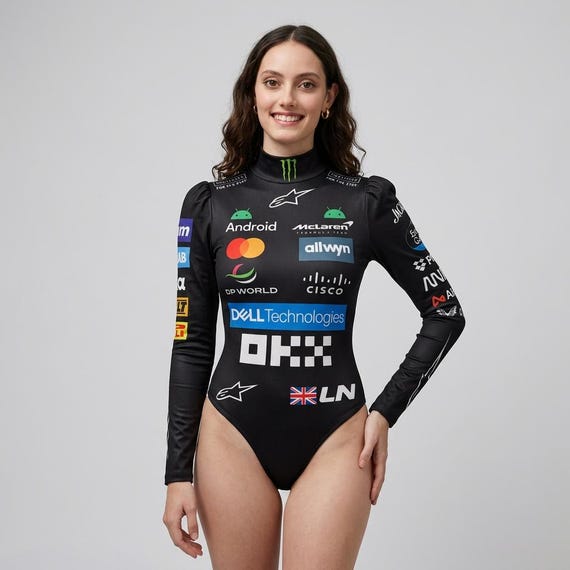 Personalized Formula 1 Women Bodysuit, Custom Name Number Flag, F1 Fan Gift, Racing Costume, F1 Outfit