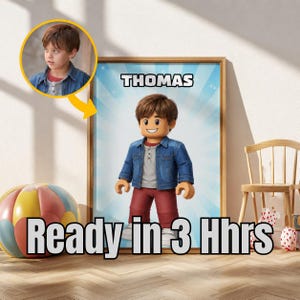 Custom Roblox Portrait From Photo | Personalized Digital Download | Family Avatar Art | Roblox Birthday Gift