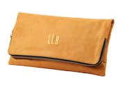 Tan Monogrammed foldover clutch; Tan personalized foldover clutch, Bridesmaid Monogram Clutch, Bride to Be Clutch; Gift Idea for Her