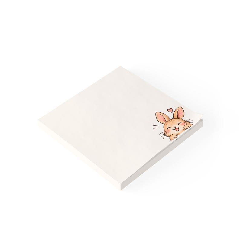 Cute Bunny Sticky Notes | Kawaii Rabbit Memo Pad | Adorable Desk ...