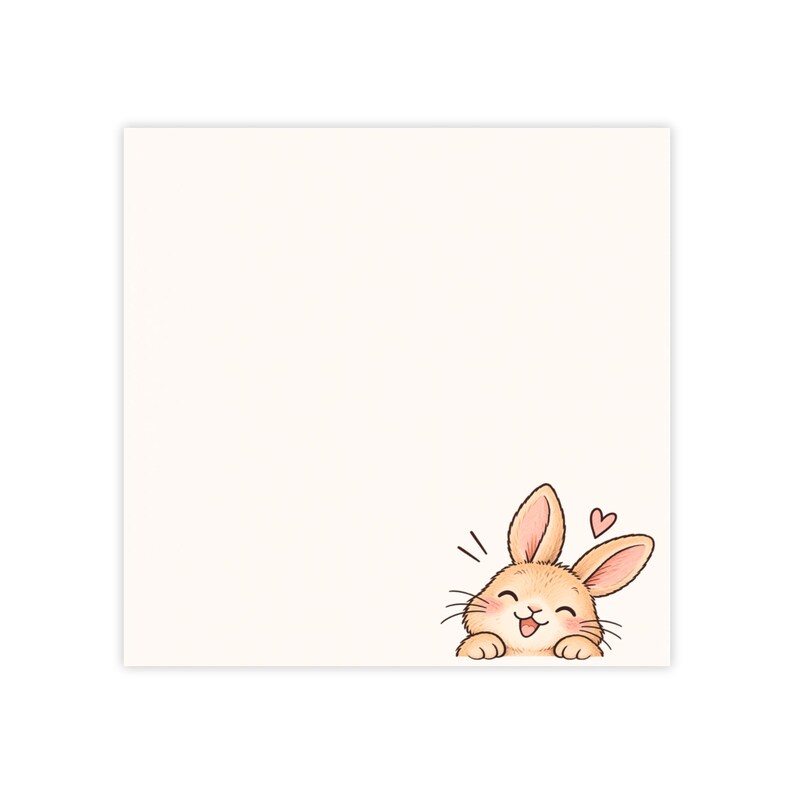 Cute Bunny Sticky Notes | Kawaii Rabbit Memo Pad | Adorable Desk ...